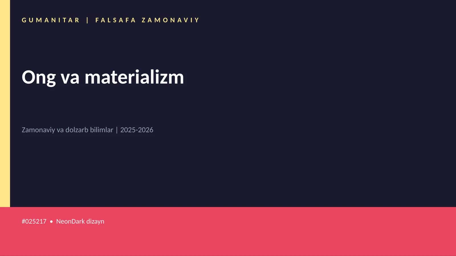 Ong va materializm
