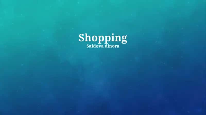 The Psychology of Shopping