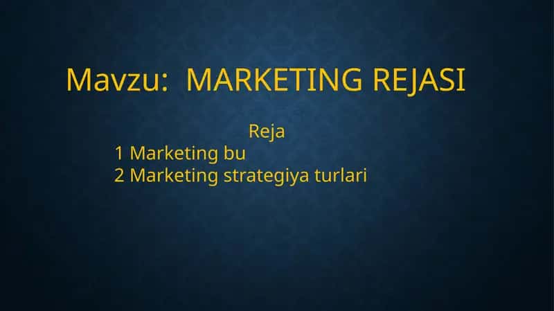 MARKETING REJASI