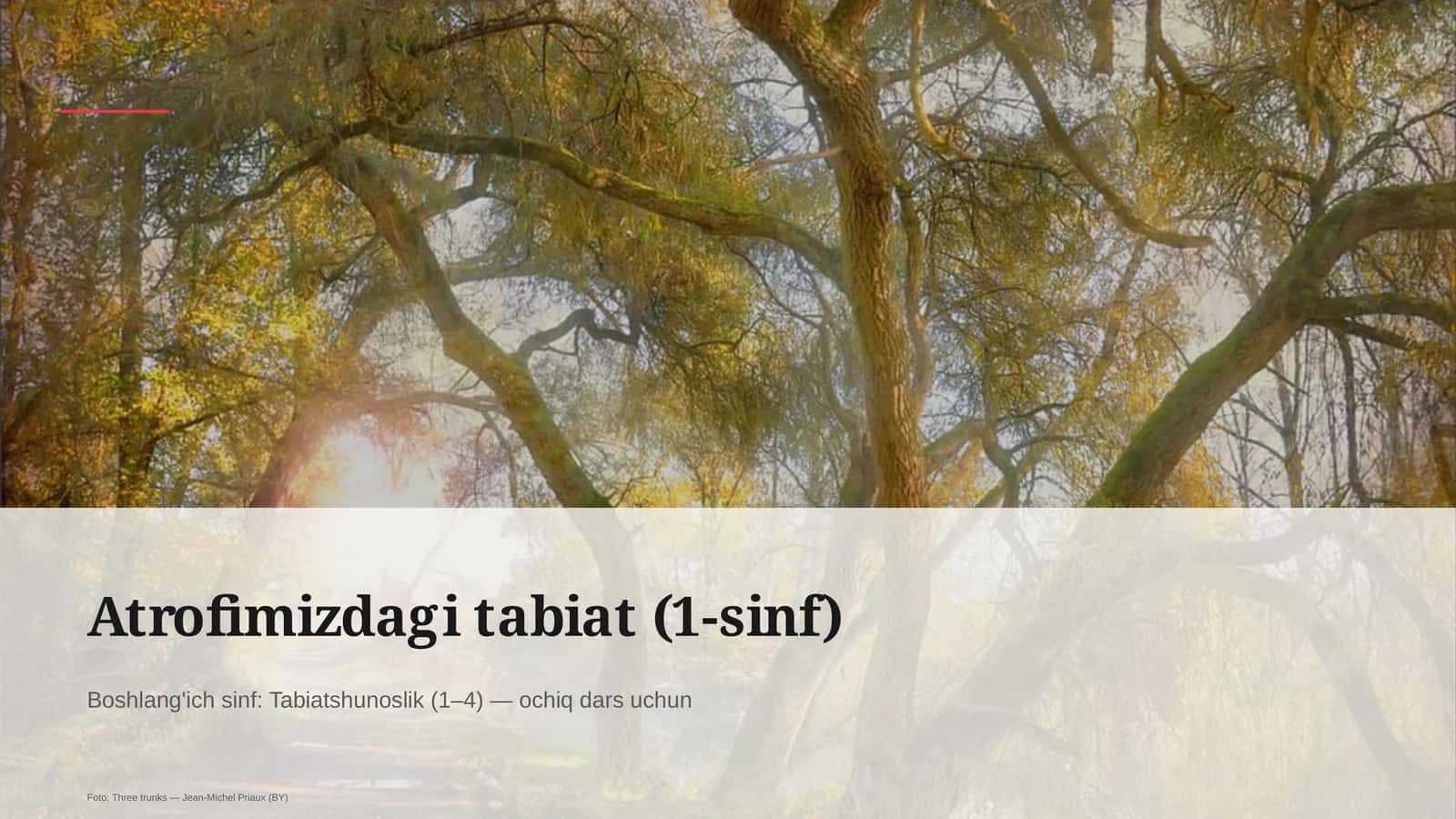 Atrofimizdagi tabiat (1-sinf)