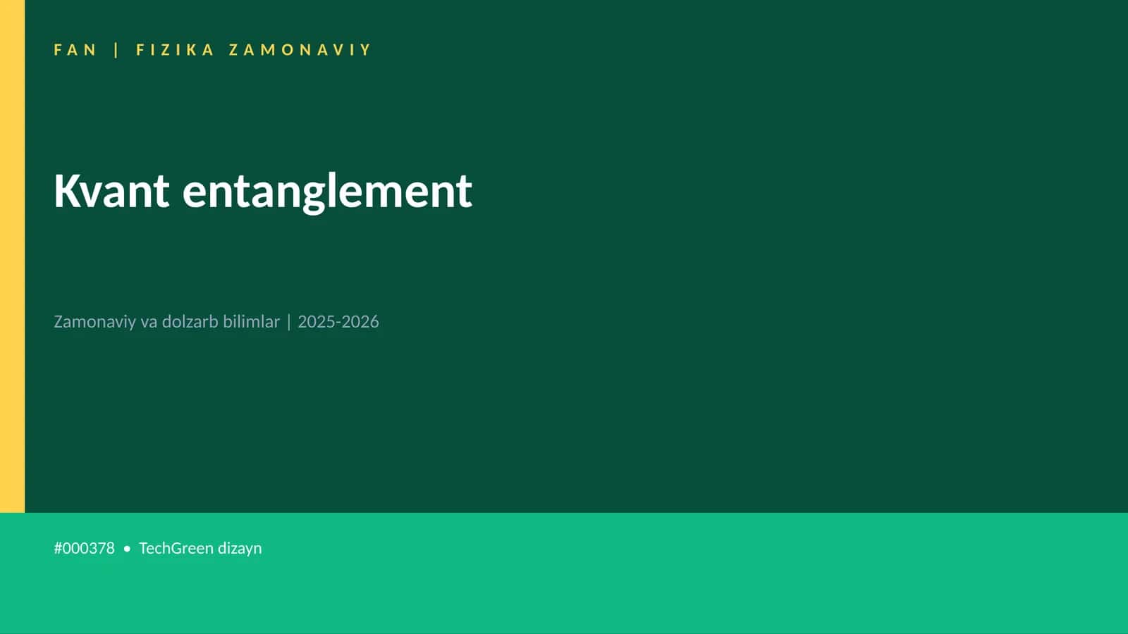 Kvant entanglement
