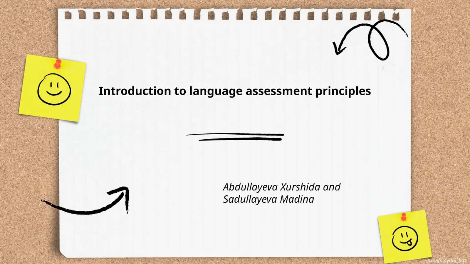 Introduction to language assessment principles