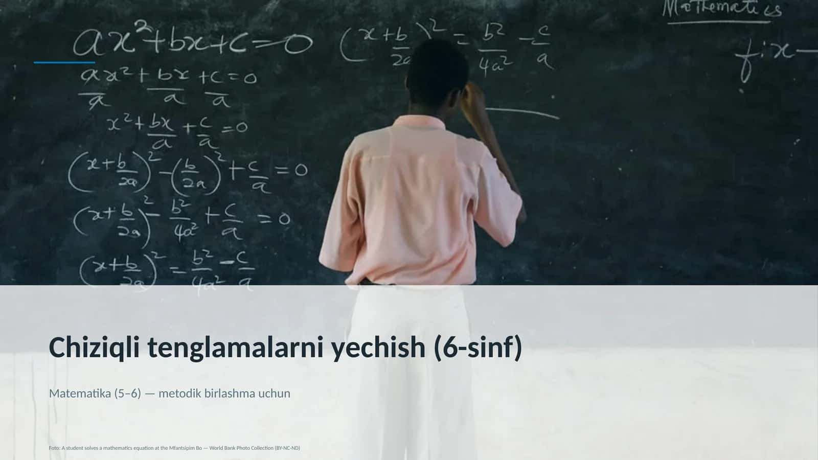 Chiziqli tenglamalarni yechish (6-sinf)