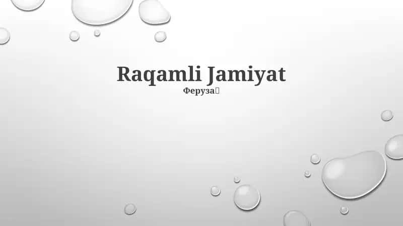 Raqamli Jamiyat