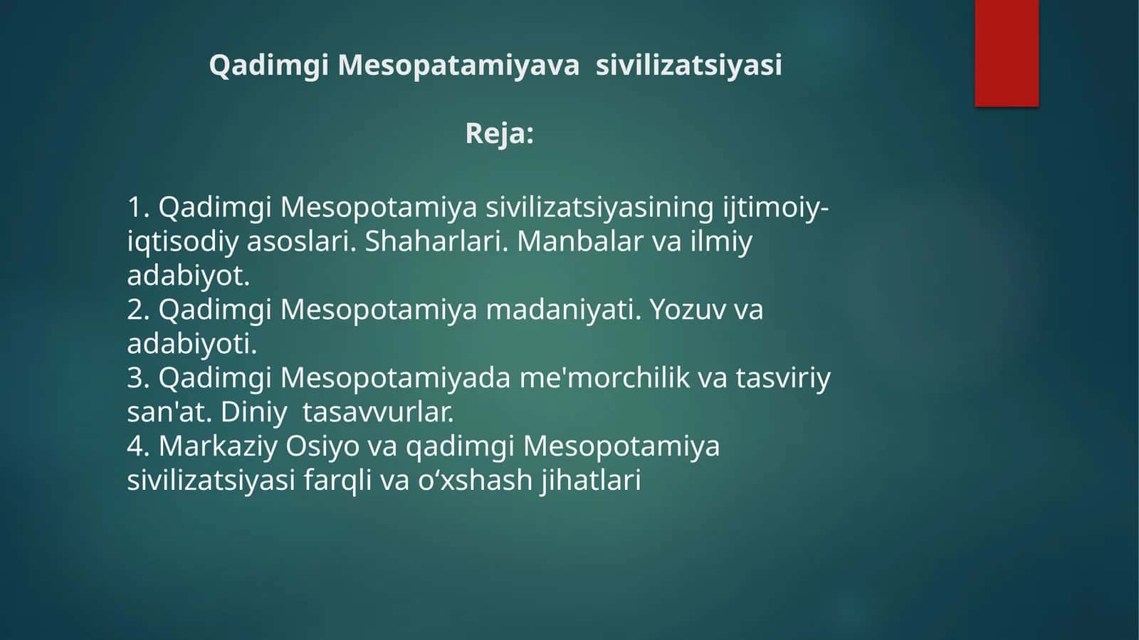 Qadimgi Mesopatamiyavasivilizatsiyasi
