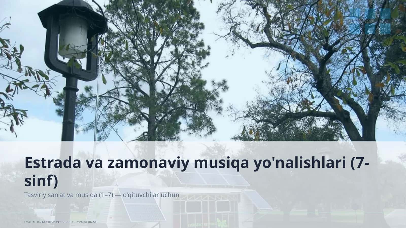 Estrada va zamonaviy musiqa yo'nalishlari (7-sinf)