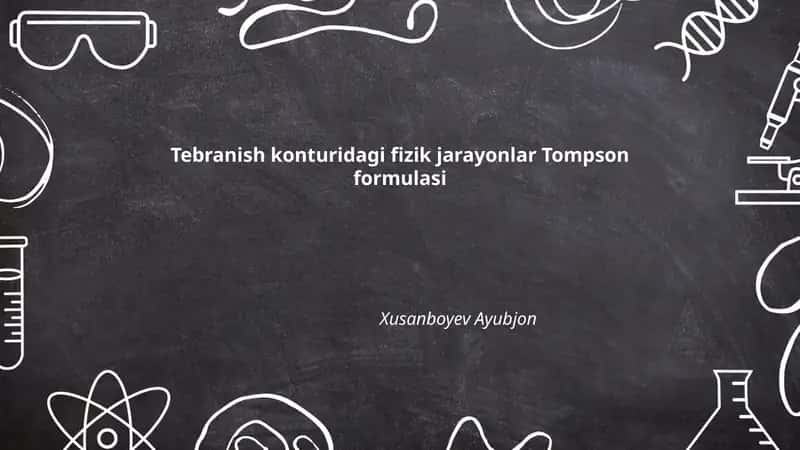 Tompson formulasi