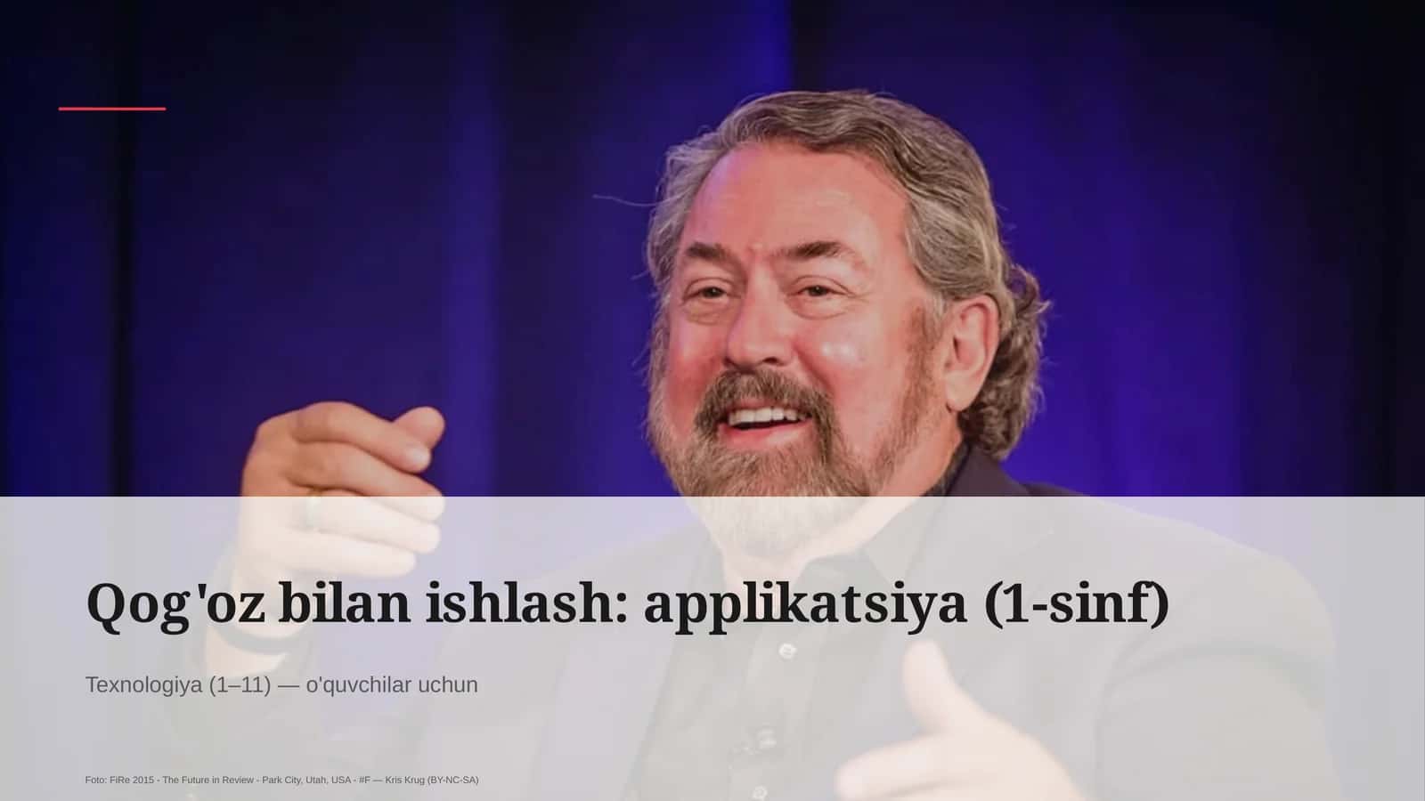Qog'oz bilan ishlash: applikatsiya (1-sinf)