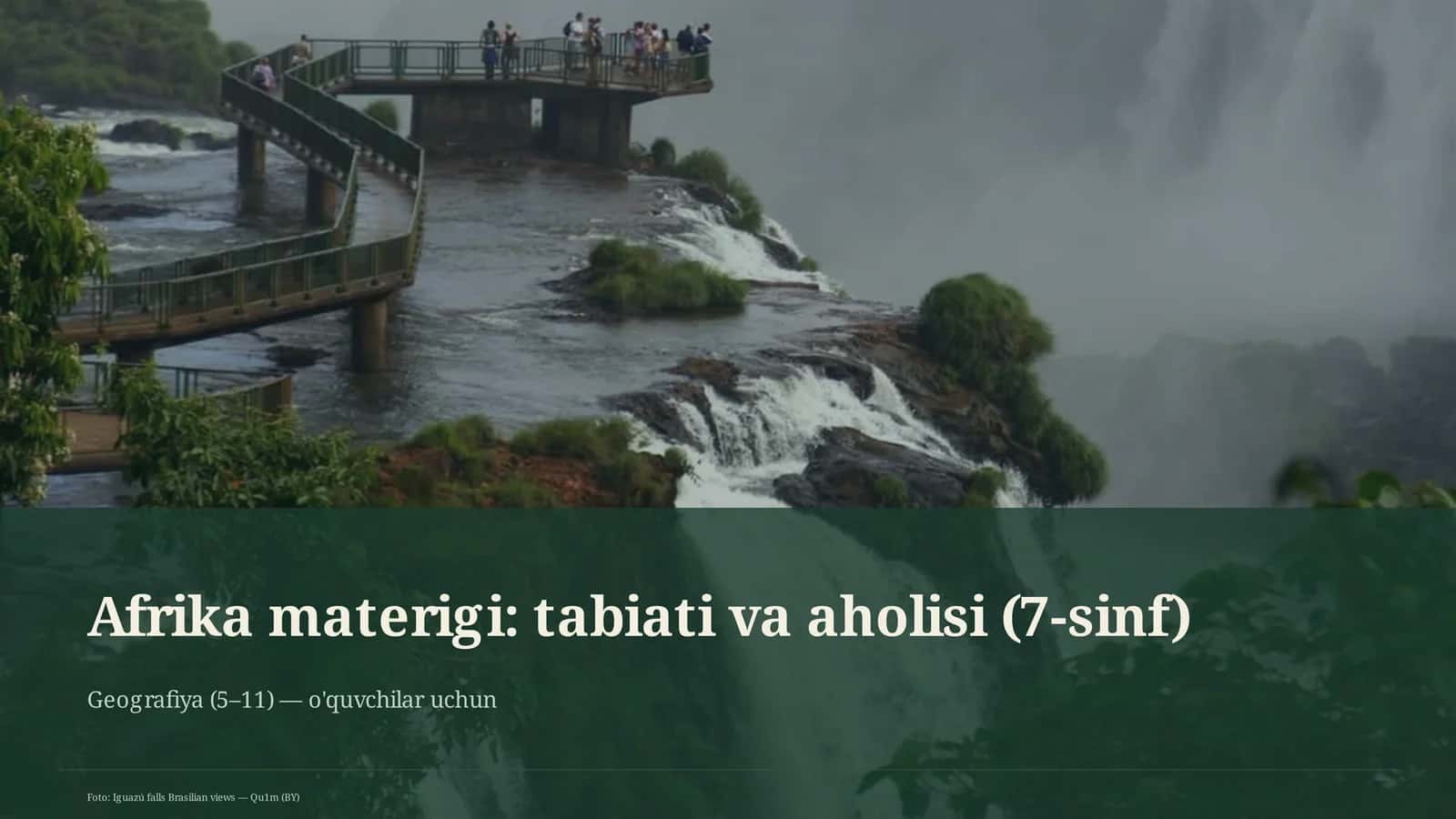 Afrika materigi: tabiati va aholisi (7-sinf)
