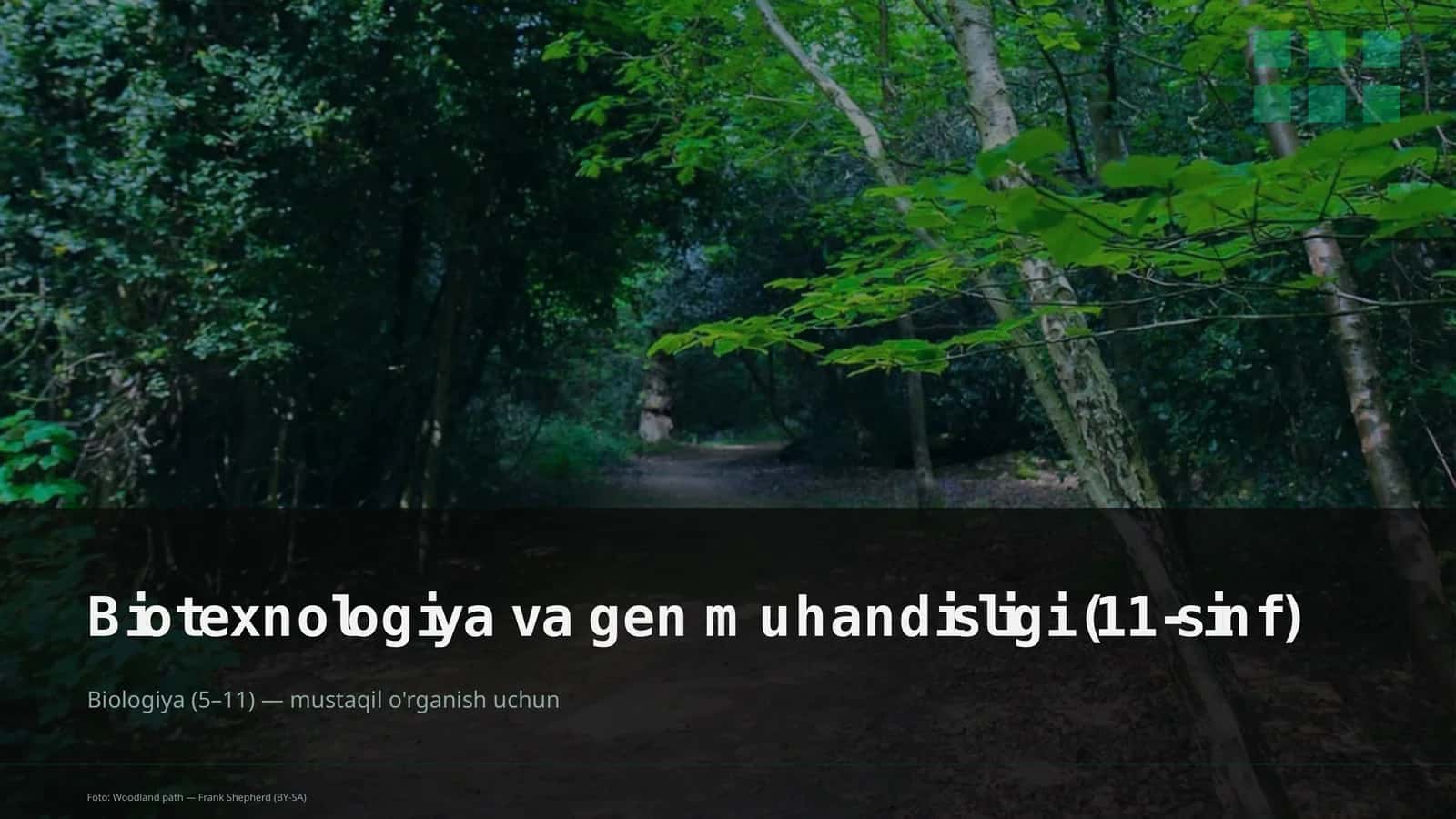 Biotexnologiya va gen muhandisligi (11-sinf)