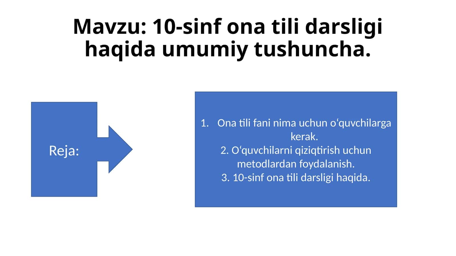 10-sinf ona tili darsligi haqida umumiy tushuncha.