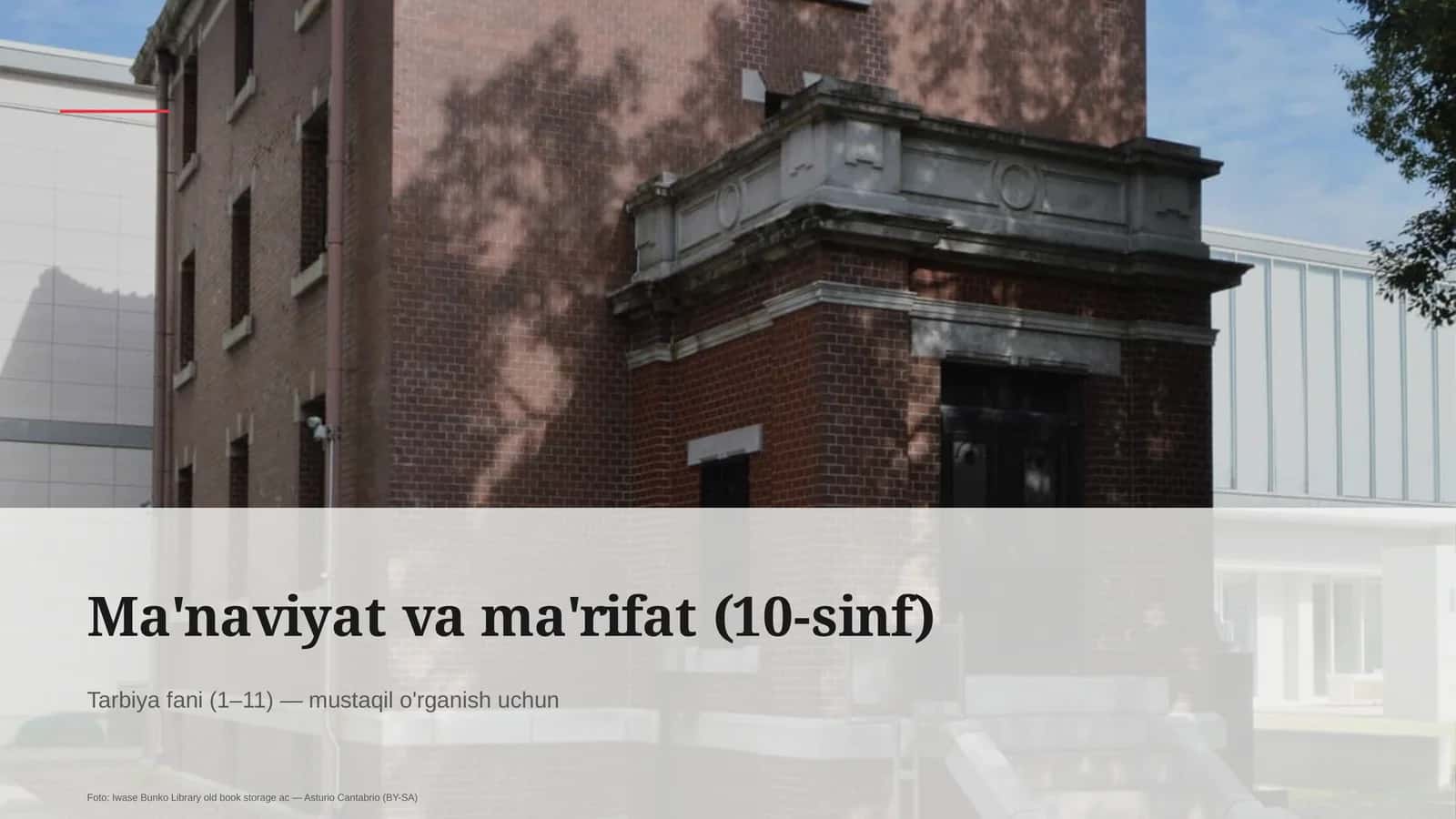 Ma'naviyat va ma'rifat (10-sinf)