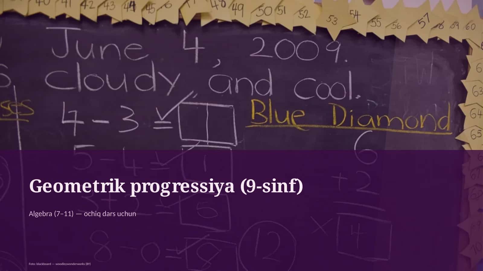Geometrik progressiya (9-sinf)