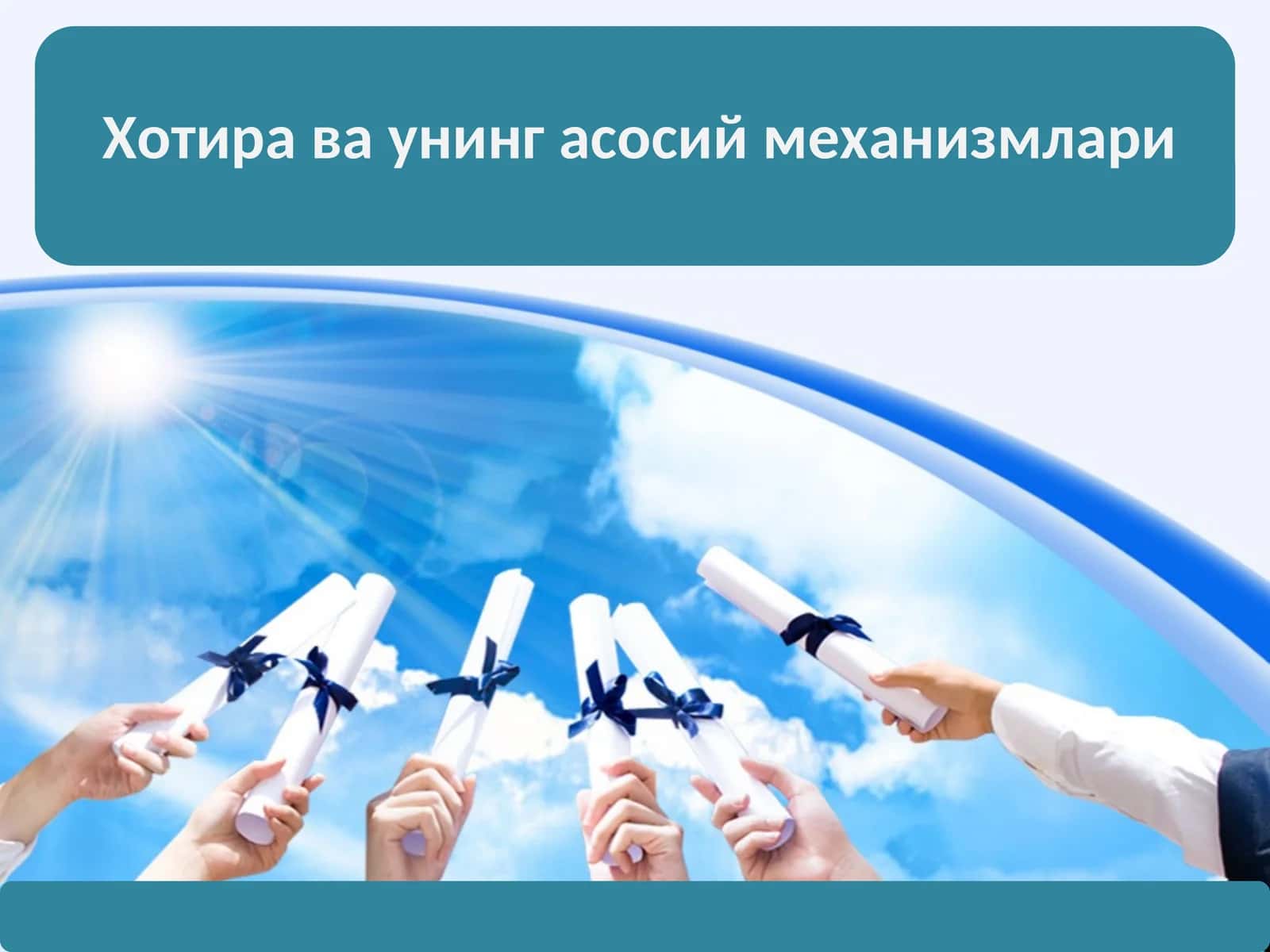 Хотира ва унинг асосий механизмлари