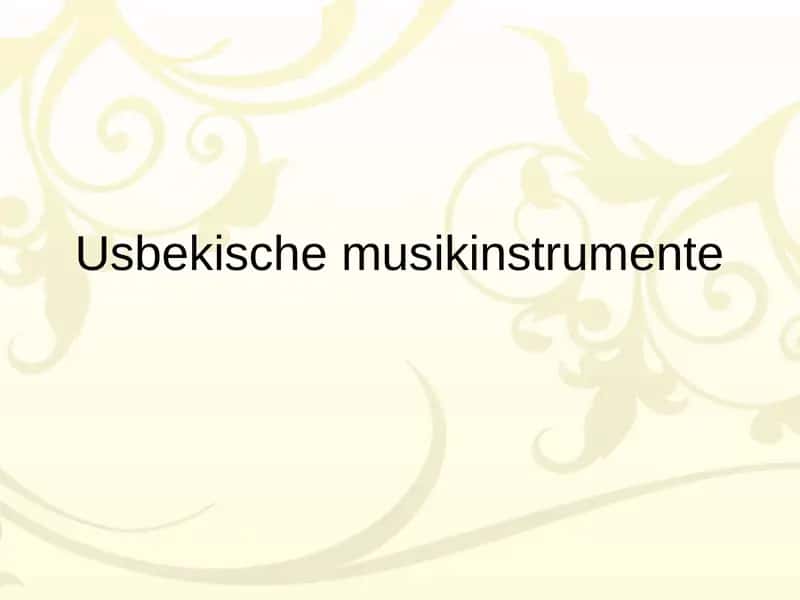 Usbekische musikinstrumente