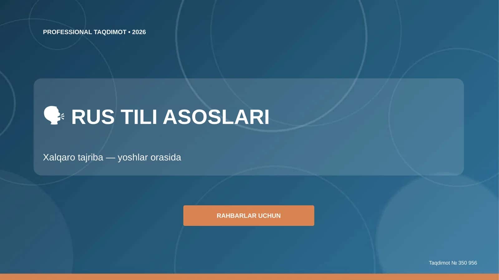 RUS TILI ASOSLARI