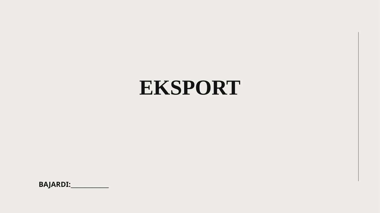 Eksport