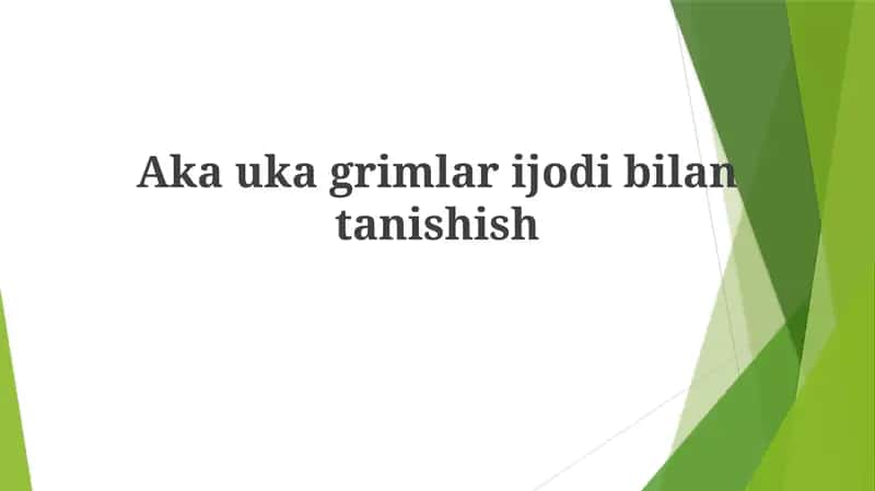 Aka Ukaning mashhur "Qisqa Qo'shiqlar"