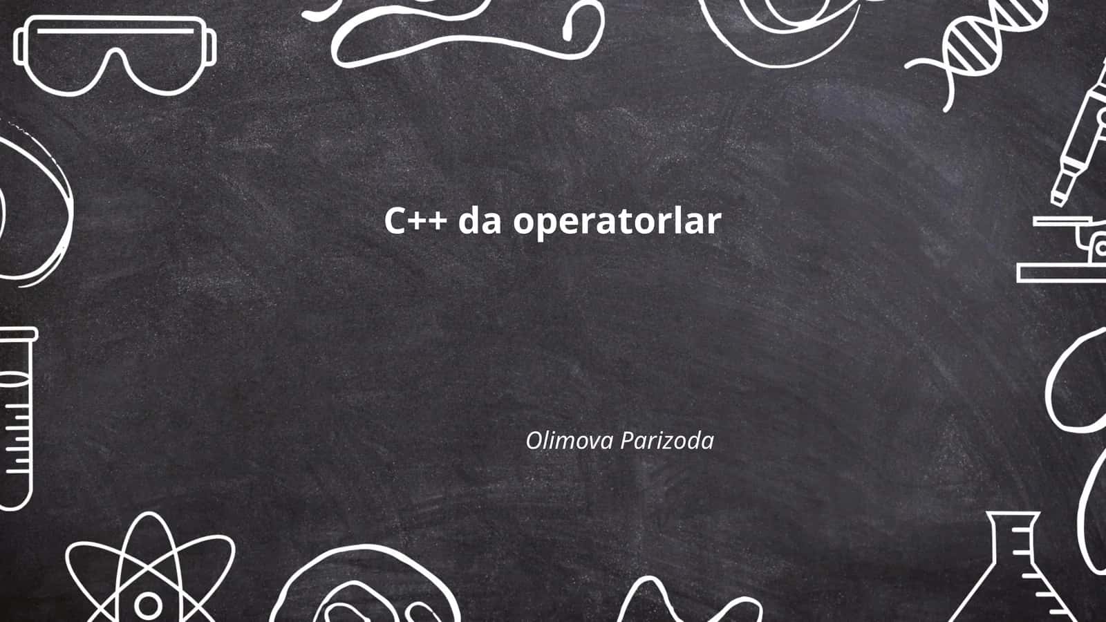 C++ da operatorlar