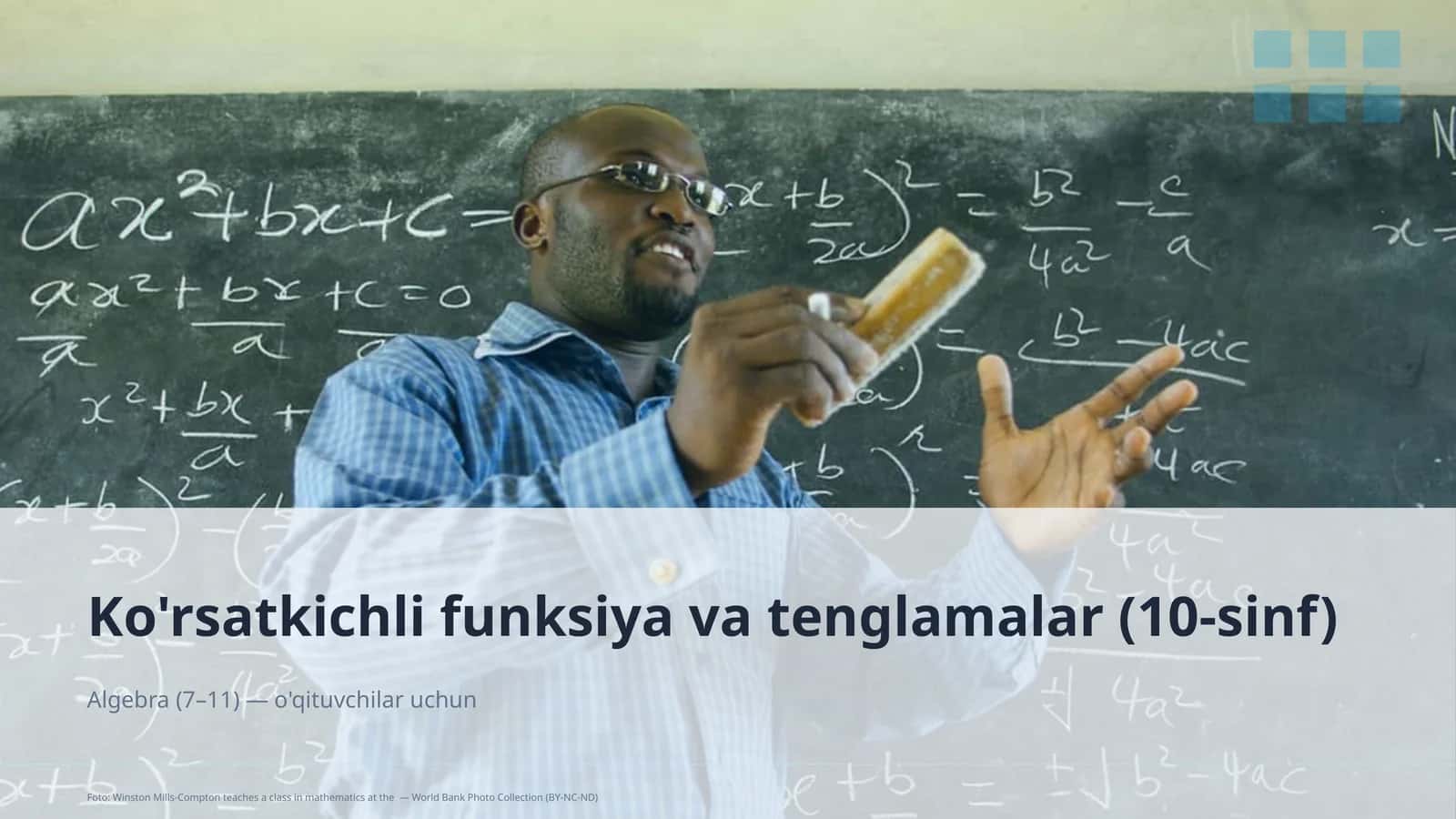 Ko'rsatkichli funksiya va tenglamalar (10-sinf)