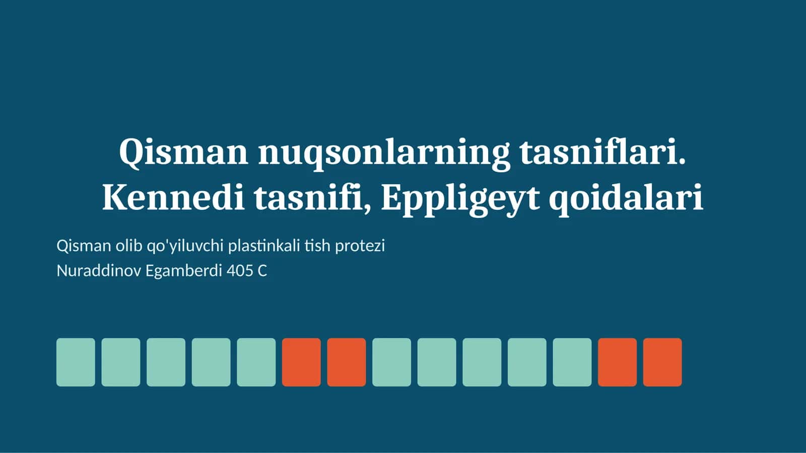 Qisman olib qo'yiluvchi plastinkali tish protezi