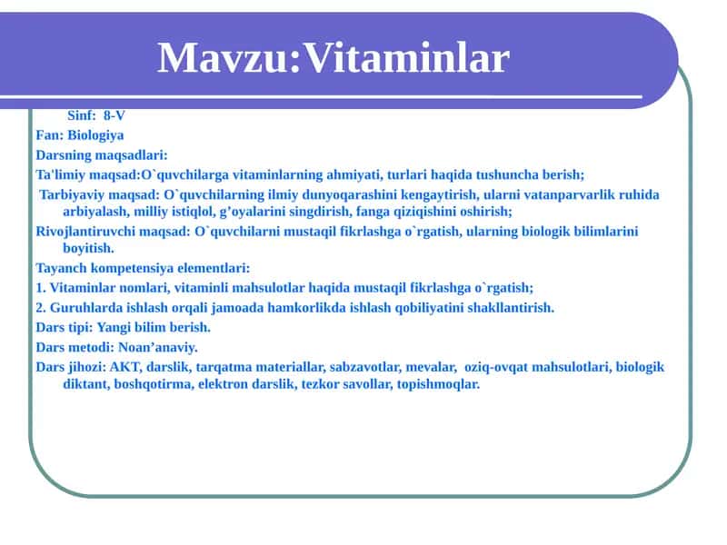 Vitaminlar