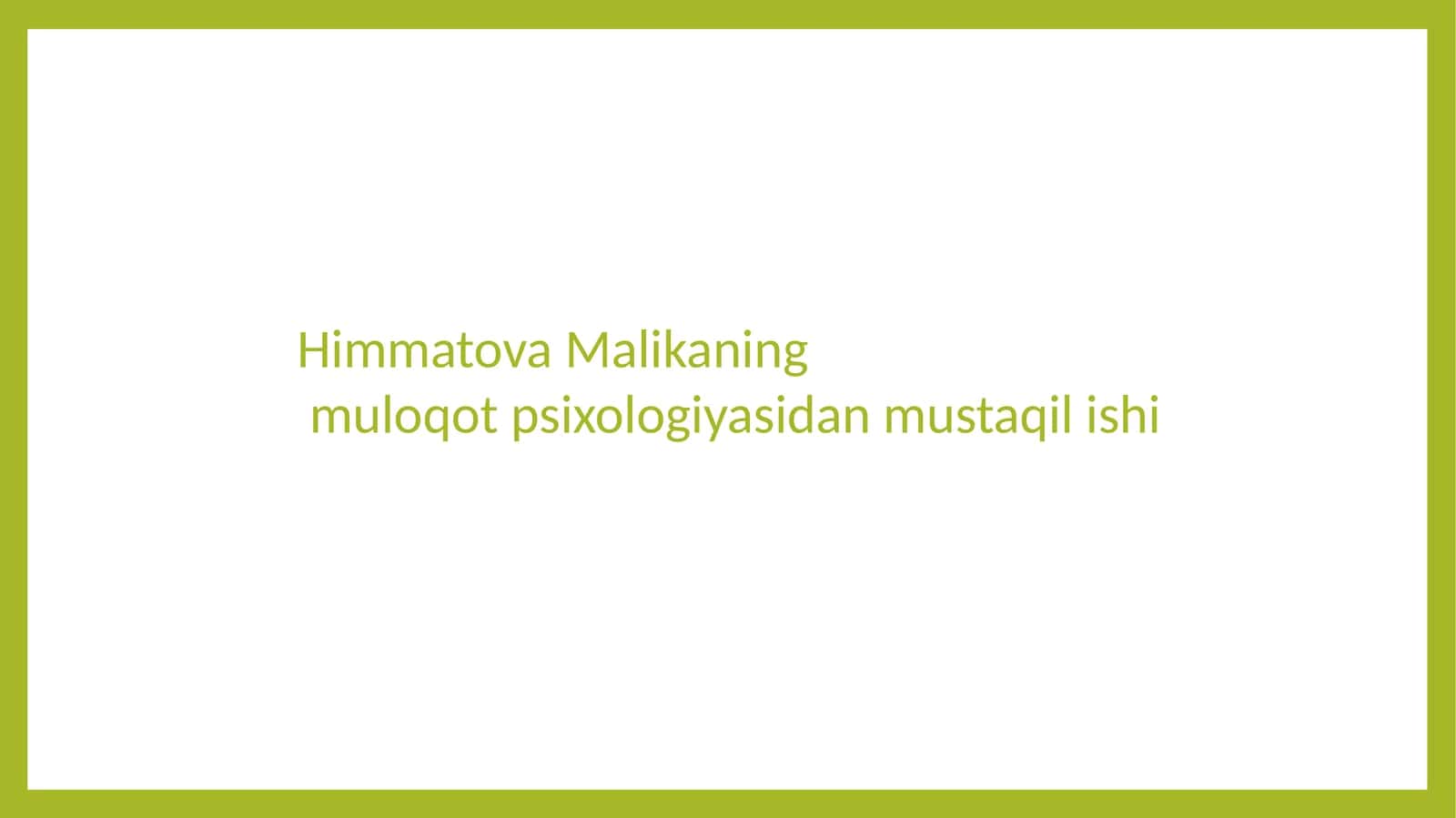 Muloqot psixologiyasi