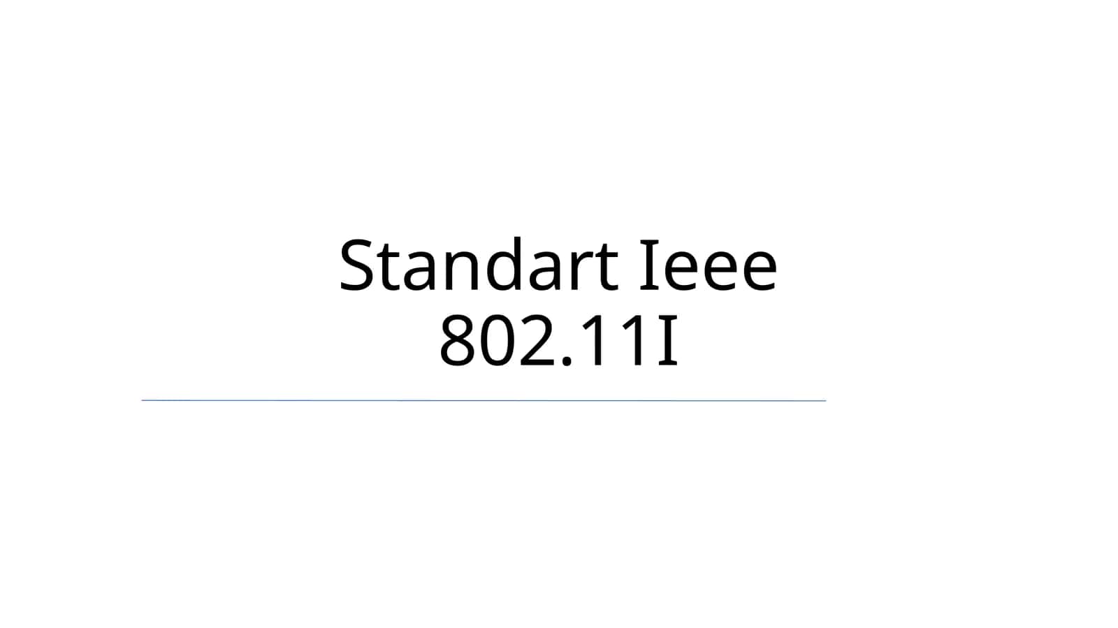 Standart Ieee 802.11I