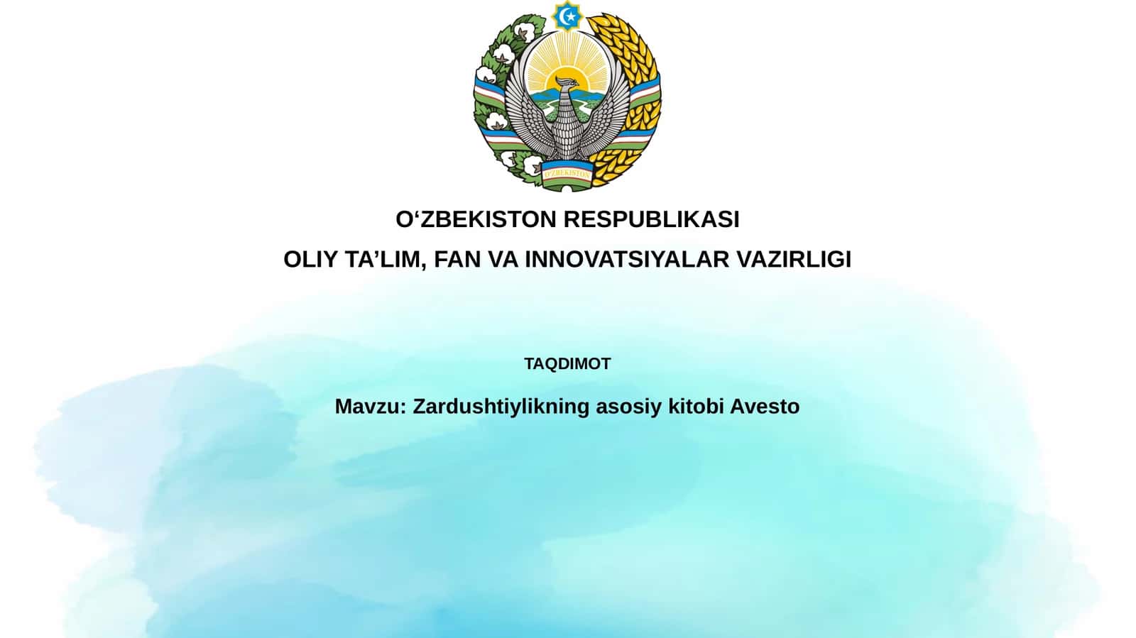 Zardushtiylikning asosiy kitobi Avesto