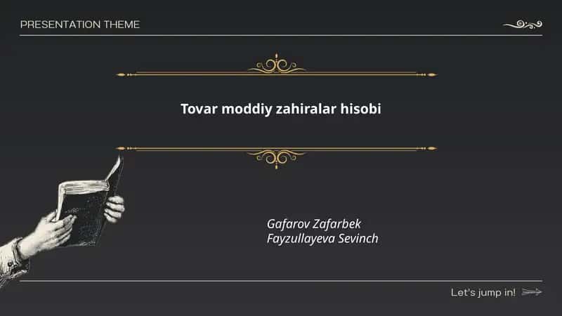 Tovar moddiy zahiralar hisobi