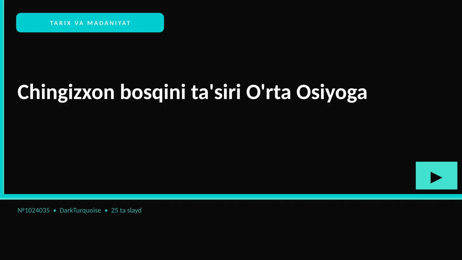 Chingizxon bosqini ta'siri O'rta Osiyoga