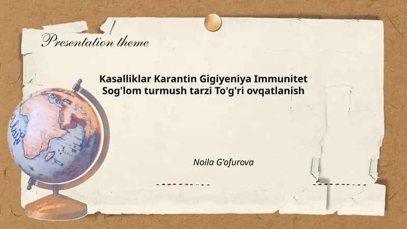 Infeksion kasalliklarning profilaktikasi va oldini olish