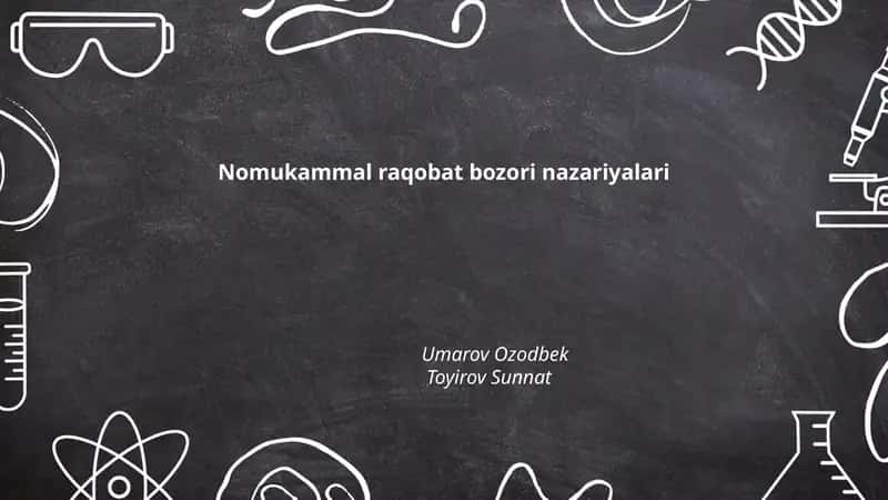 Nomukammal raqobat bozori nazariyalari