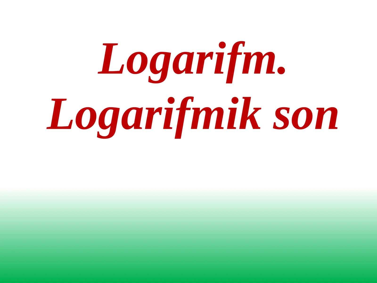 Logarifmikson