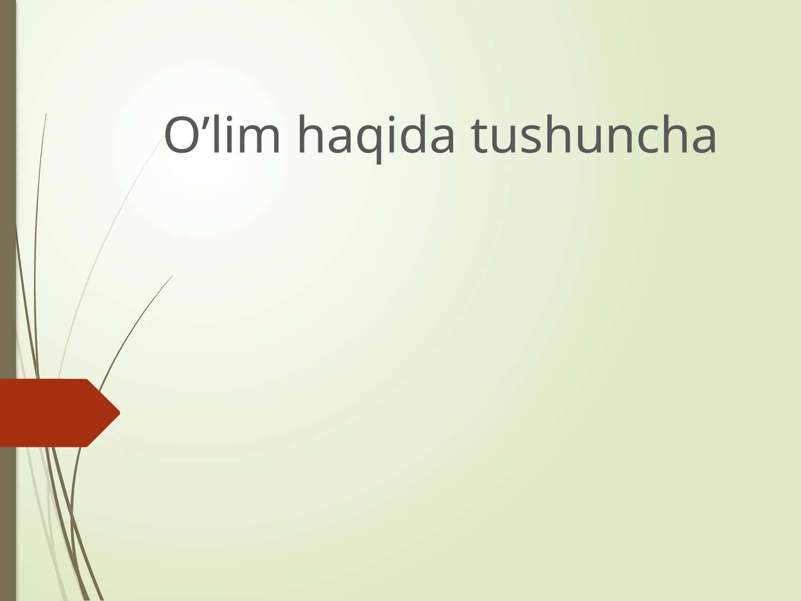 O’limhaqida tushuncha