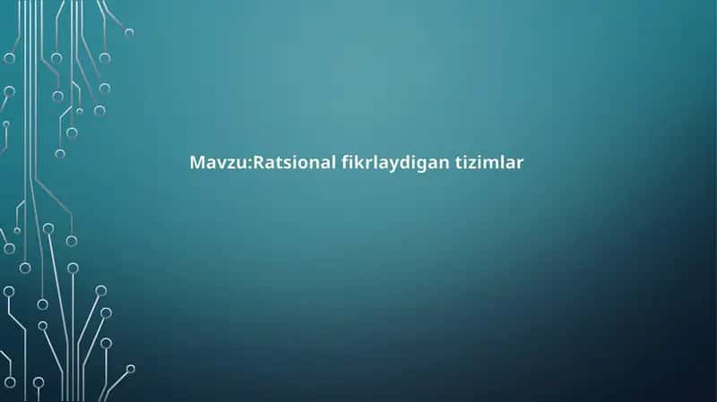 Ratsional fikrlaydigan tizimlar