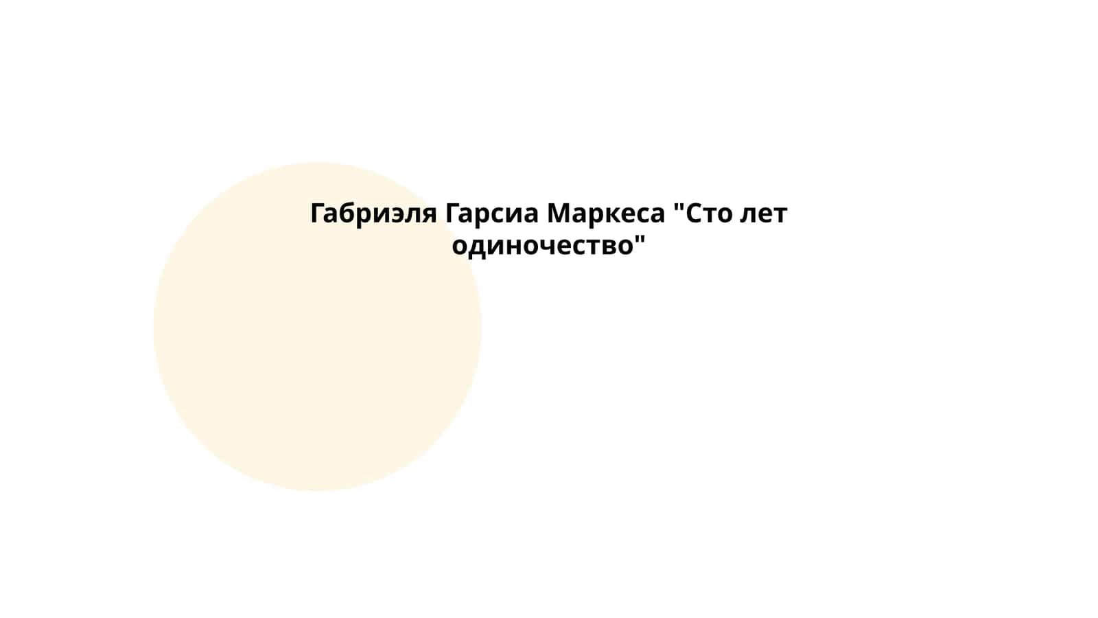 Габриэля Гарсиа Маркеса "Сто лет одиночество"