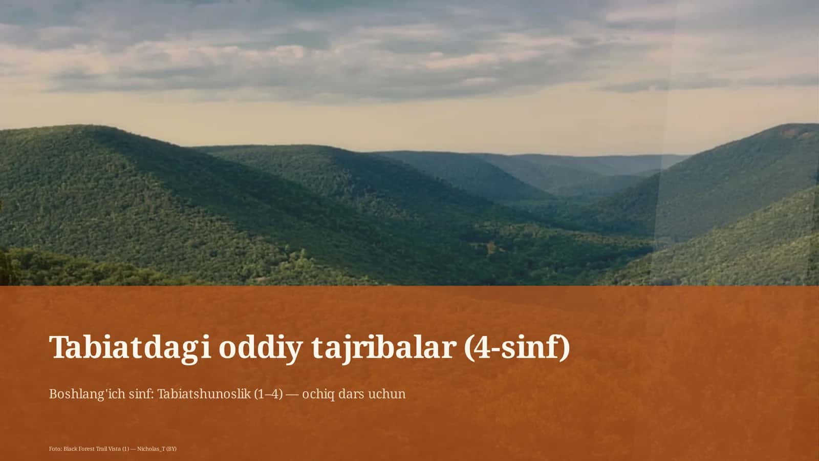 Tabiatdagi oddiy tajribalar (4-sinf)