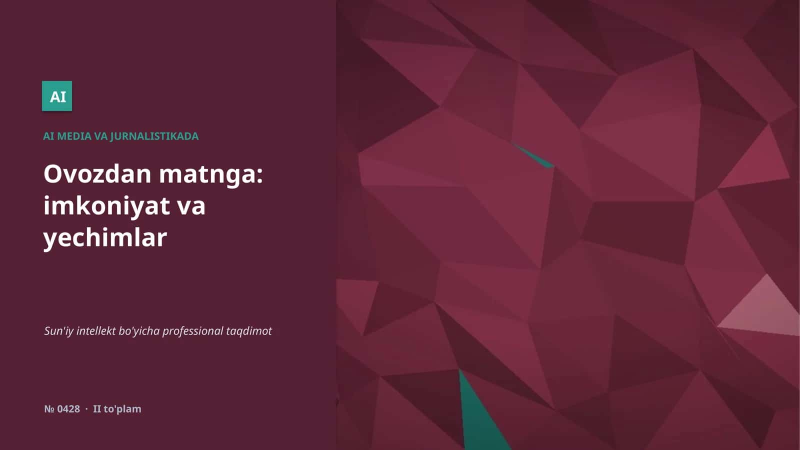 AI MEDIA VA JURNALISTIKADA