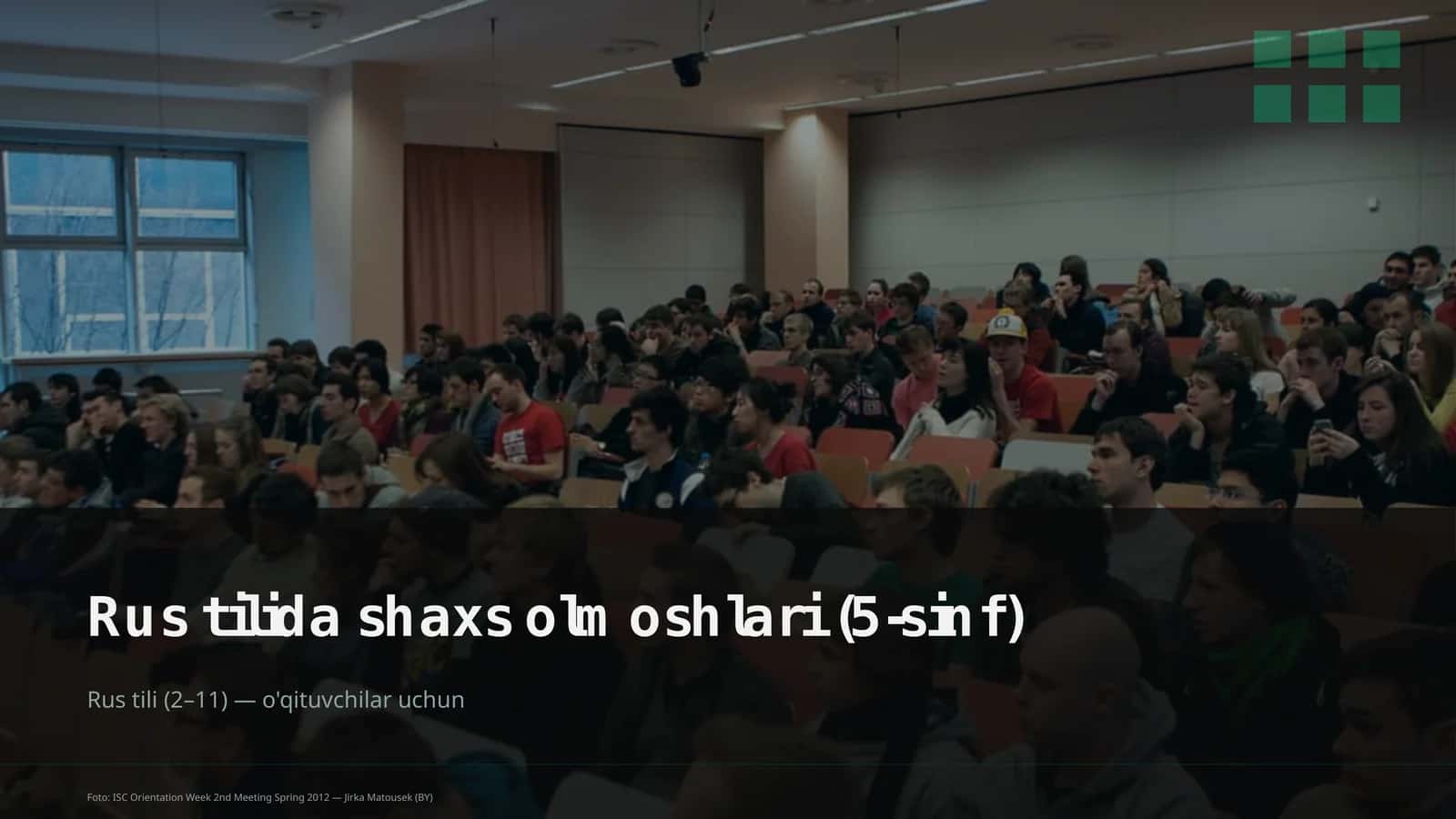 Rus tilida shaxs olmoshlari (5-sinf)