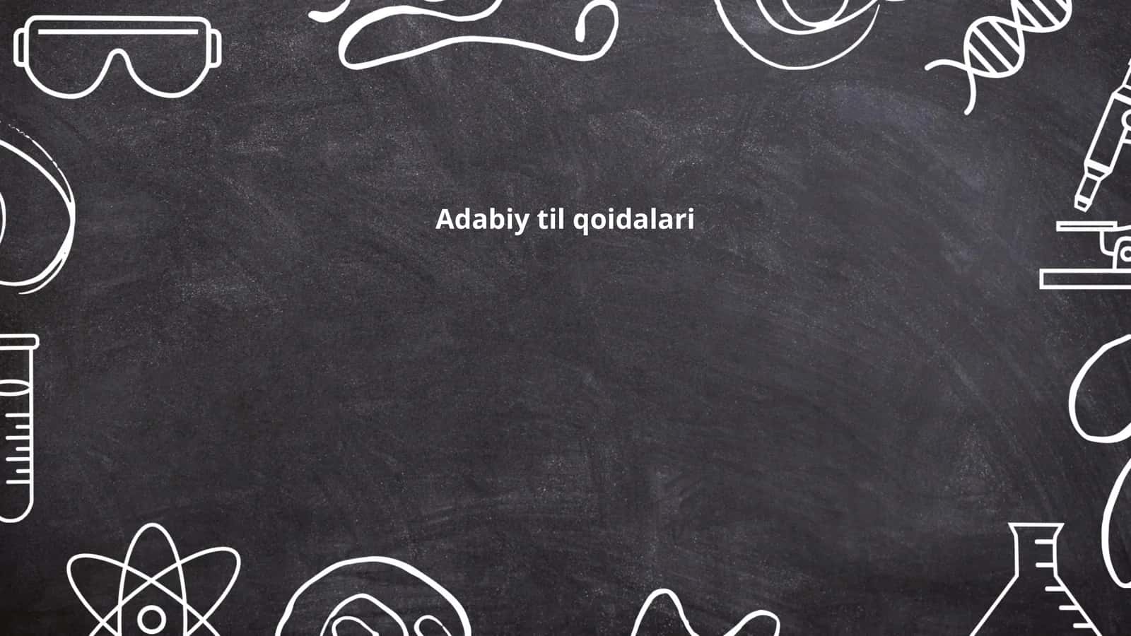 Adabiy til qoidalari