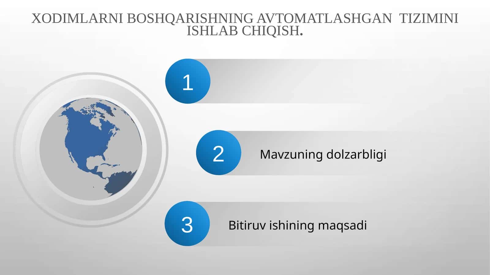 Xodimlarni boshqarishning avtomatlashgan tizimi