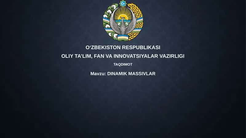 Dinamik massivlar