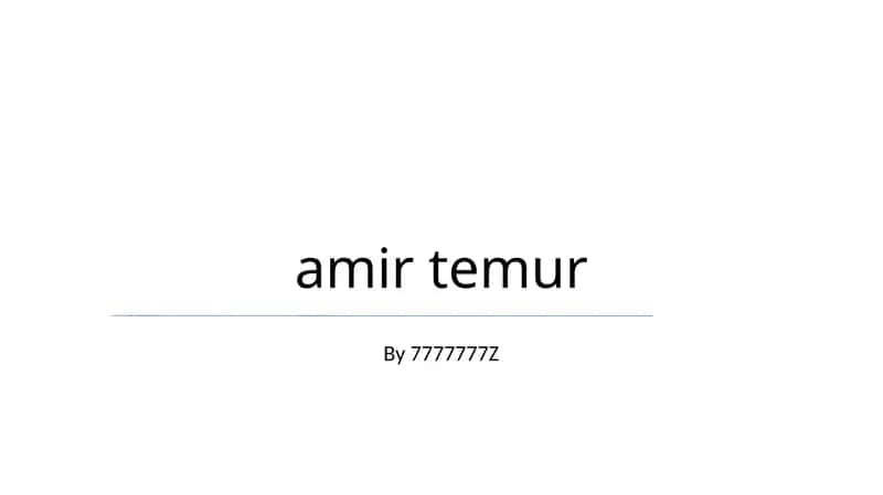 Amir Temur