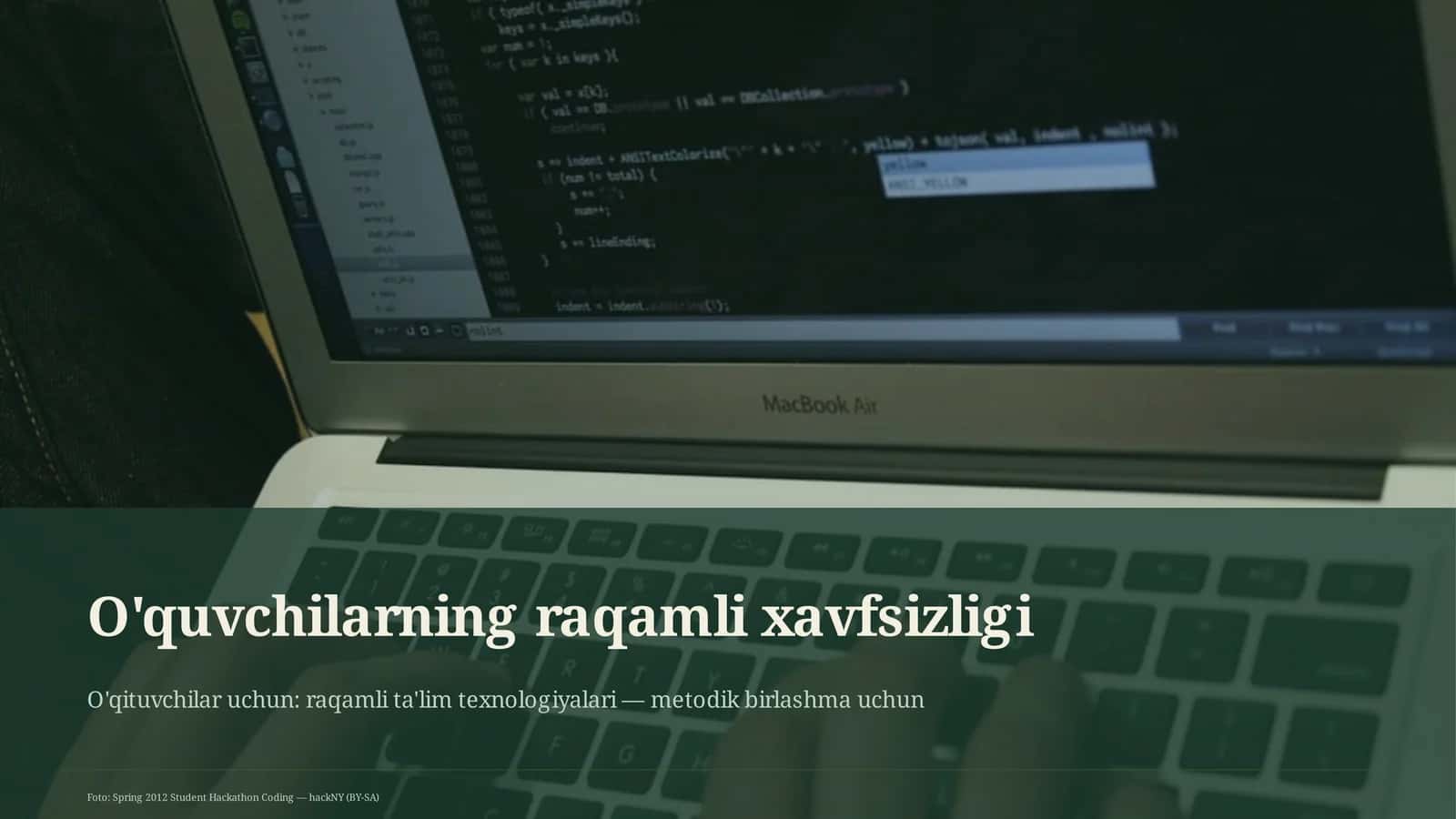 O'qituvchilar uchun: raqamli ta'lim texnologiyalari — metodik birlashma uchun