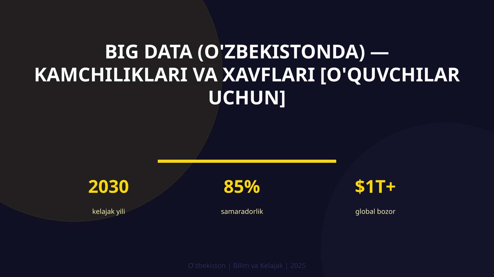 Big Data (O'zbekistonda) — kamchiliklari va xavflari [o'quvchilar uchun]