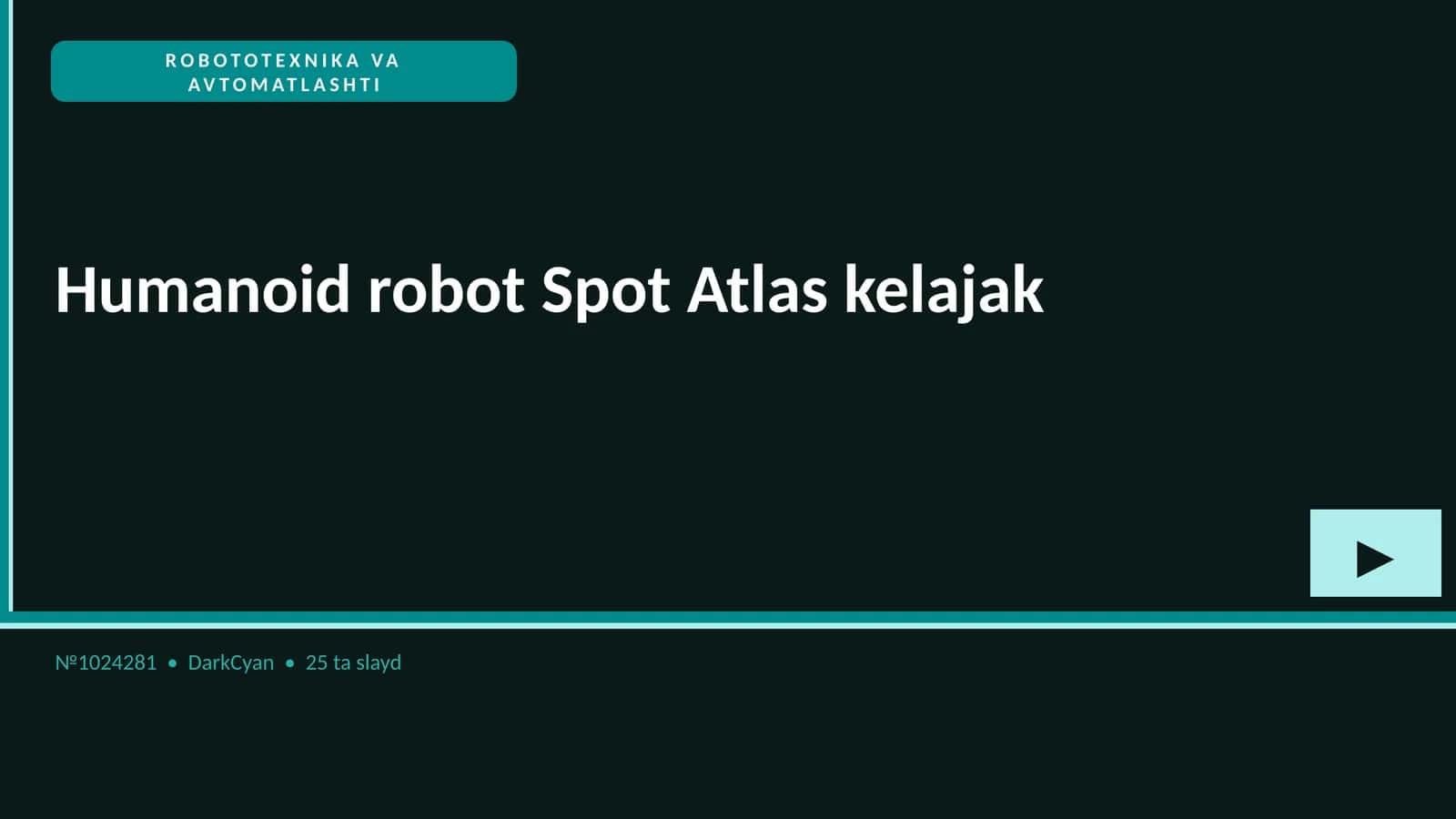 ROBOTOTEXNIKA VA AVTOMATLASHTI
