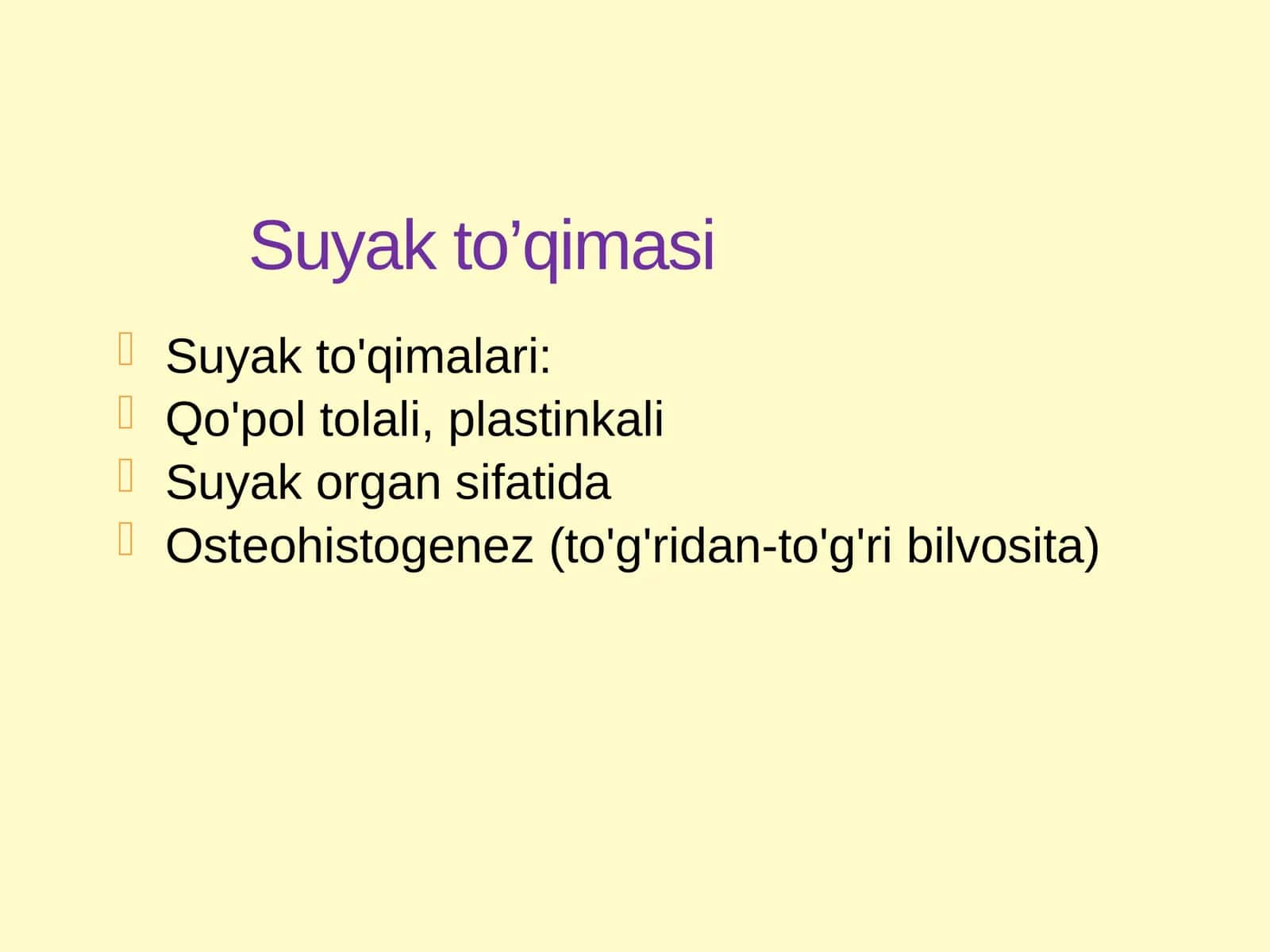 Suyakto'qimalari