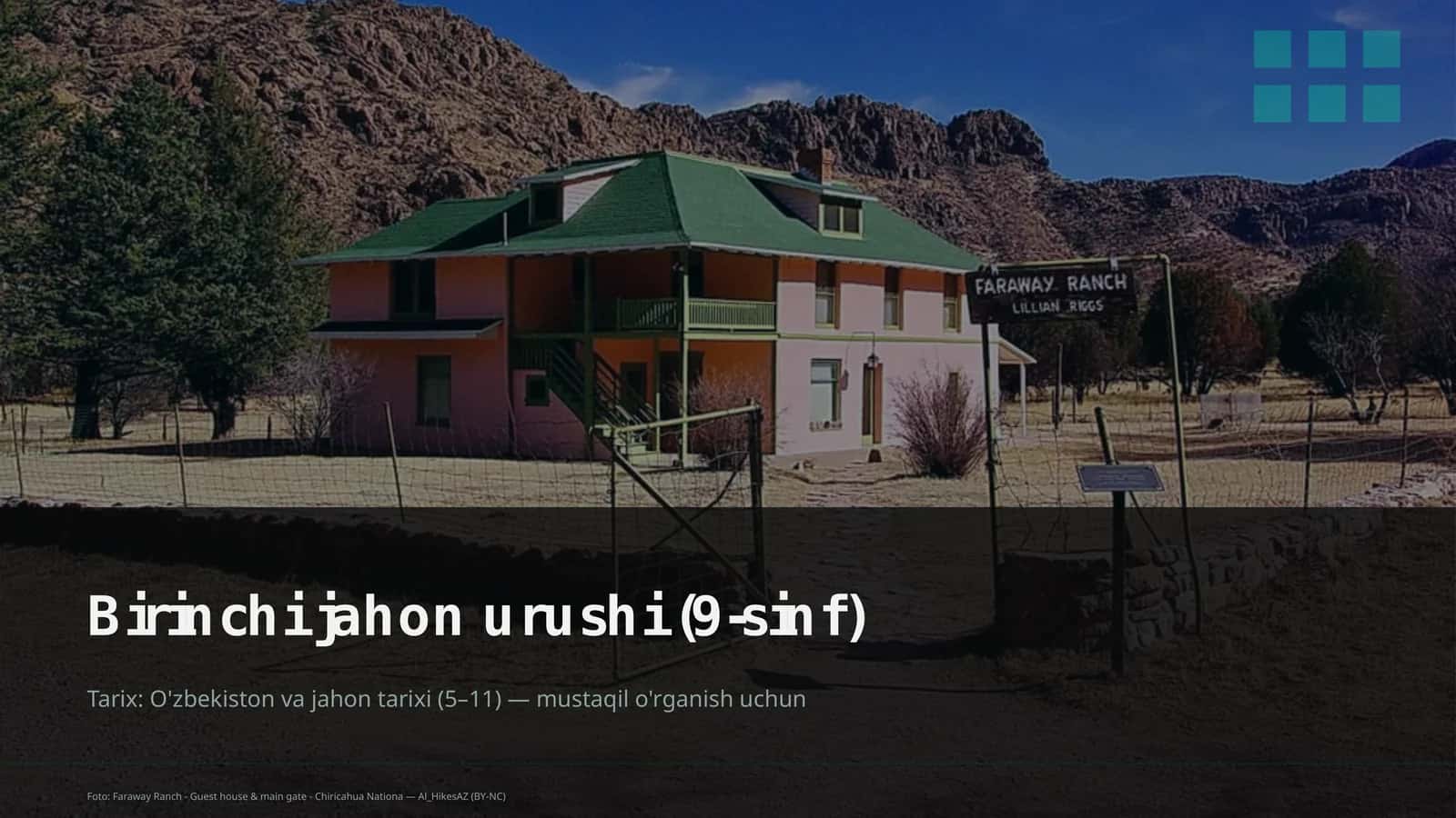 Birinchi jahon urushi (9-sinf)