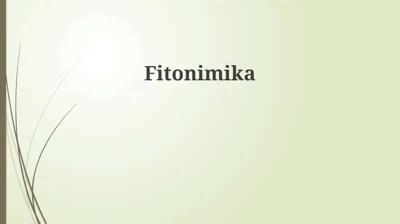Fitonimika
